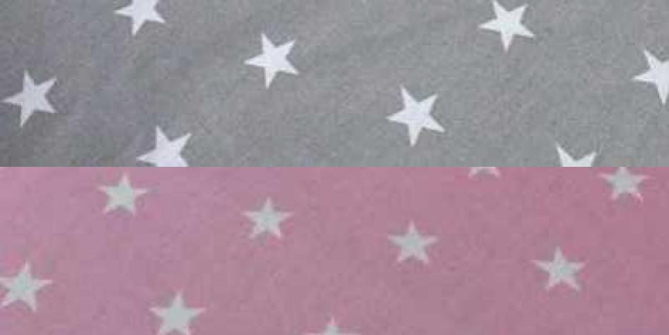 Звезды комби серо-розовые Хлопок
